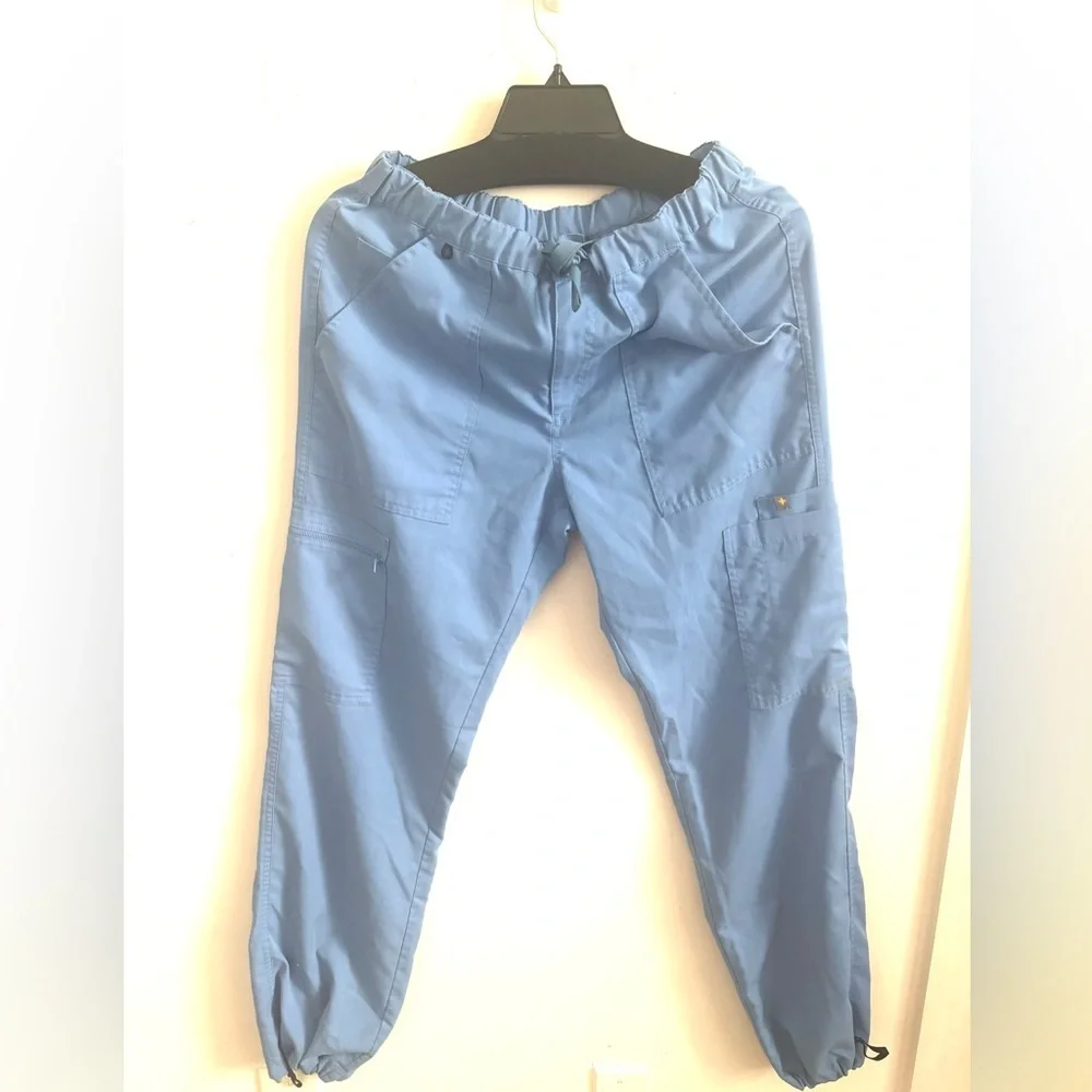 FIGS Men's #PM5900 Tela Cargo Scrub Pants Blue size Large Nurse Doctor